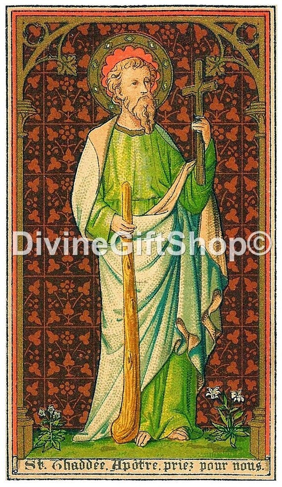 Items similar to Icon St. Jude. 5" X 7" Print. Beautiful Image of Saint