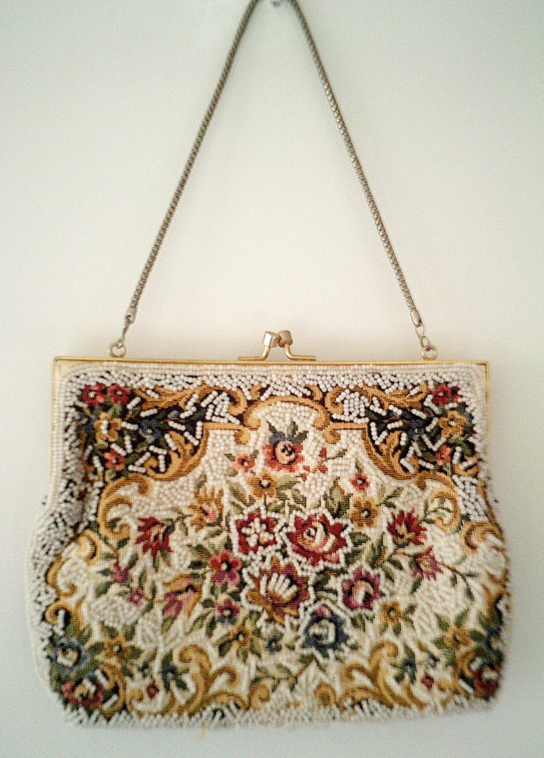 vintage tapestry bag vintage tapestry purse antique beaded