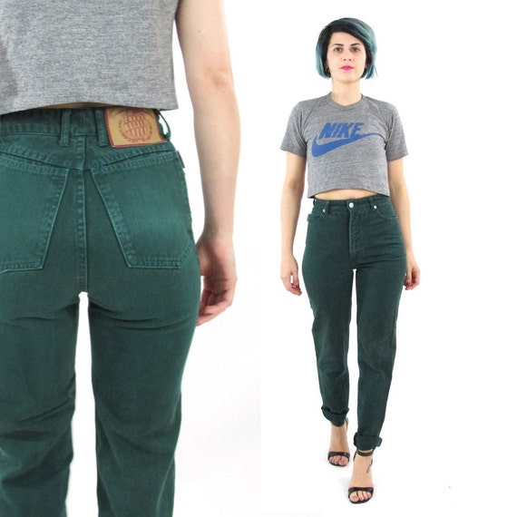 dark green mom jeans