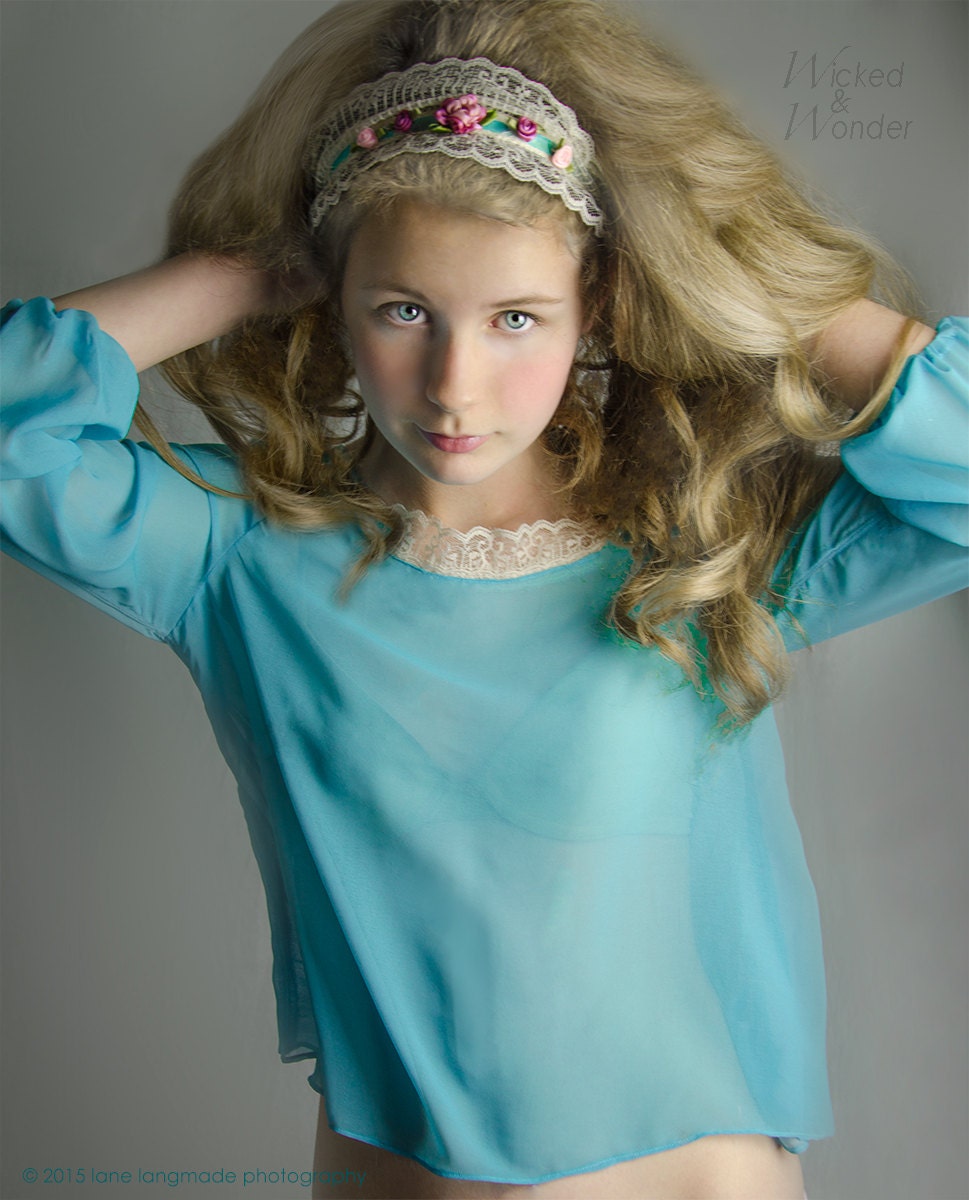 Cinderella Shirt Ella Top Blue Blouse for teen Cinderella