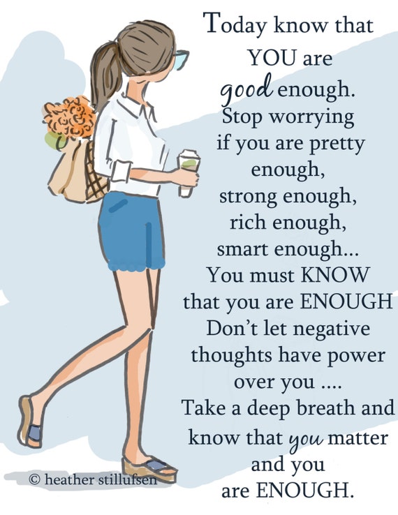 Wall Art for Women Know That You are Good Enough Wall Art