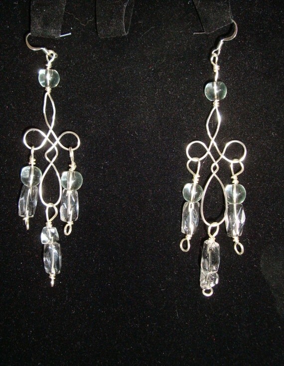 Items similar to Chandelier Swaroski Silver Wire Wrap HypoAllergenic