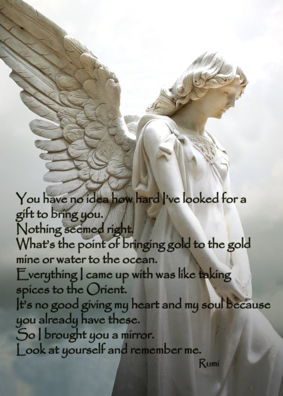 Angel Series - Rumi (5" x 7" photographic greeting card -blank inside, with envelope)