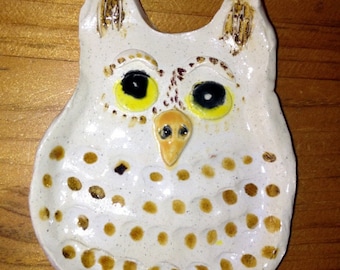 Owl tea bag holder, soap dish, spoon rest, jewelry holder handmade in USA
