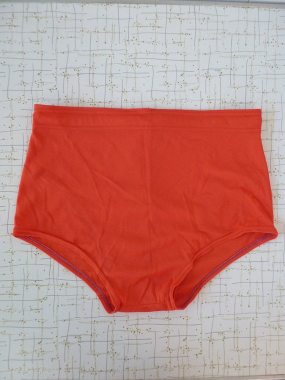 50's Mens Dolfin Swim Brief High Waist Silky Nylon Trunks