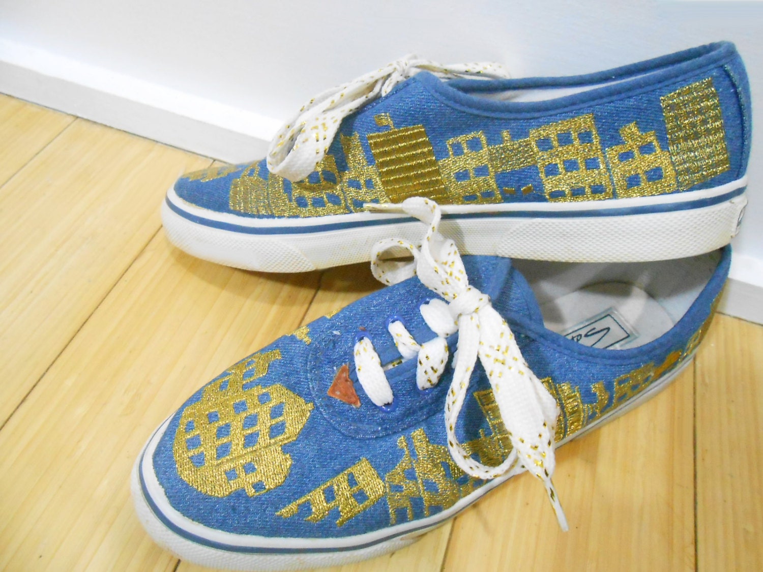 Womens Sneakers/ Tennis Shoes/ 90s Sneakers/ Keds/ Gold