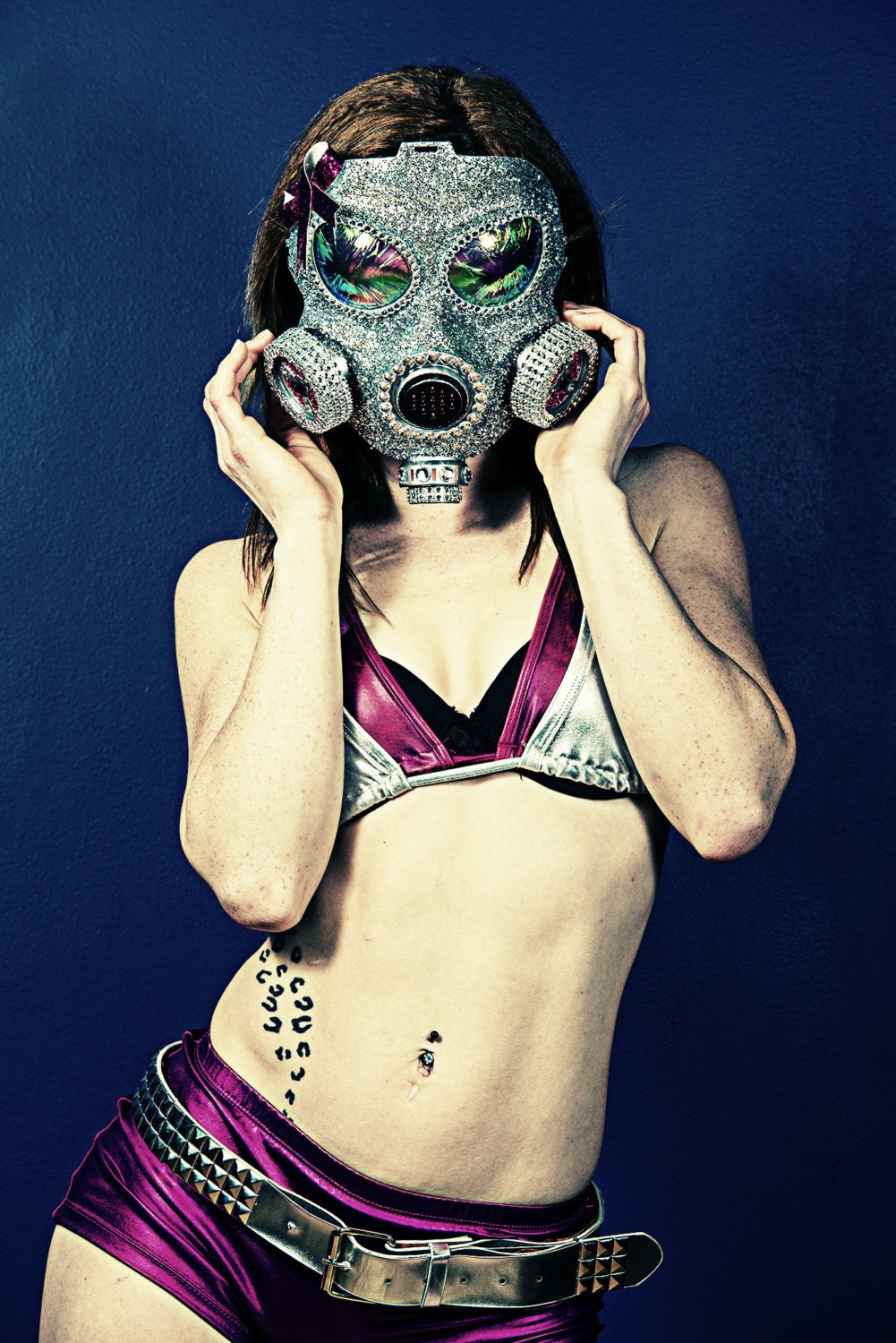 Costume Gas Mask Glitter