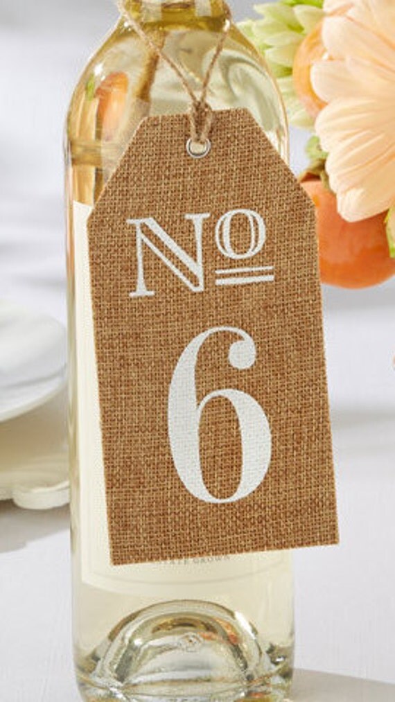 Burlap Table Numbers 16 Wedding Decorations by MakeSpecially