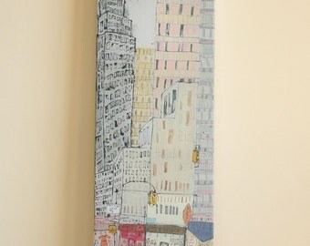 EMPIRE STATE BUILDING New York Canvas Art, Nyc Giclee Print, New York Taxis, Manhattan Painting, New York Diner, Shop Fronts, Skyscaper