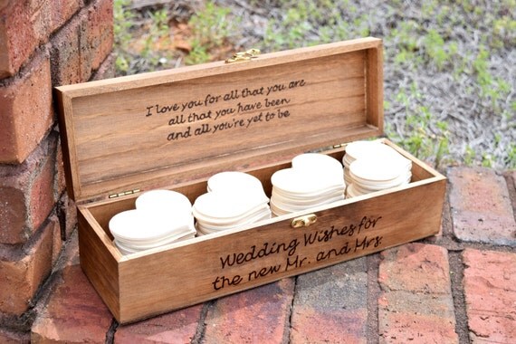 Wedding Advice Box - Guest Book - Wedding Guest Book Alternative - Wedding Wishing Well - Rustic Wedding Decor - Rustic Chic Wedding by CountryBarnBabe