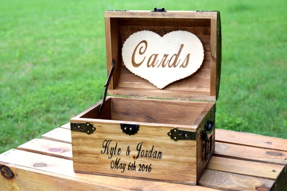 Rustic Wooden Card Box - Rustic Wedding Card Box - Rustic Wedding Decor - Advice Box Wishing Well - Shabby Chic Card Box - Wedding Card Box by CountryBarnBabe