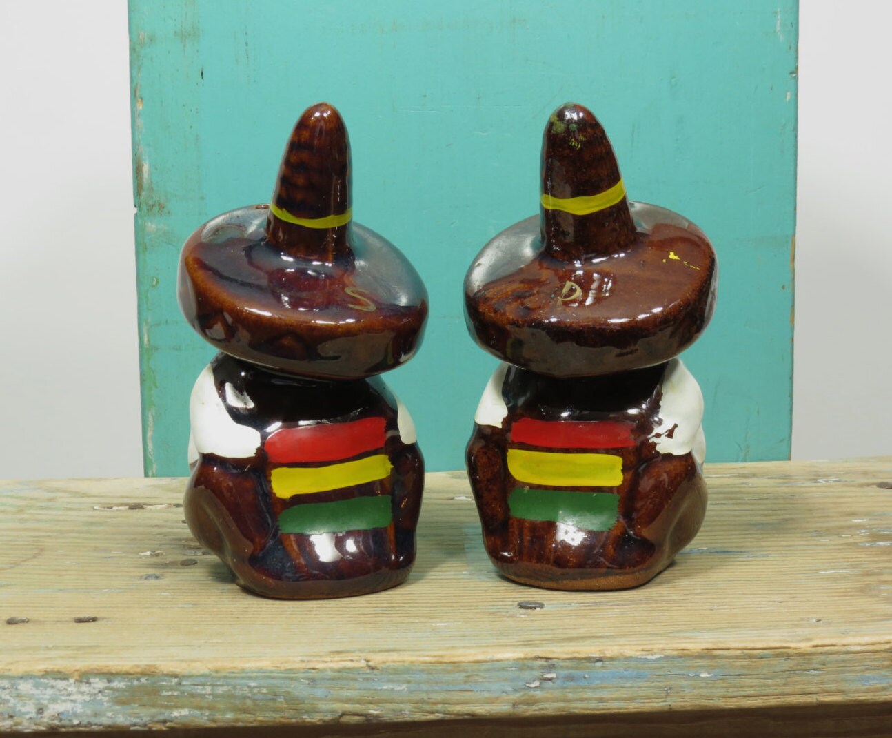 Mexican Sombrero Siesta Salt & Pepper Shakers . Japan Circa
