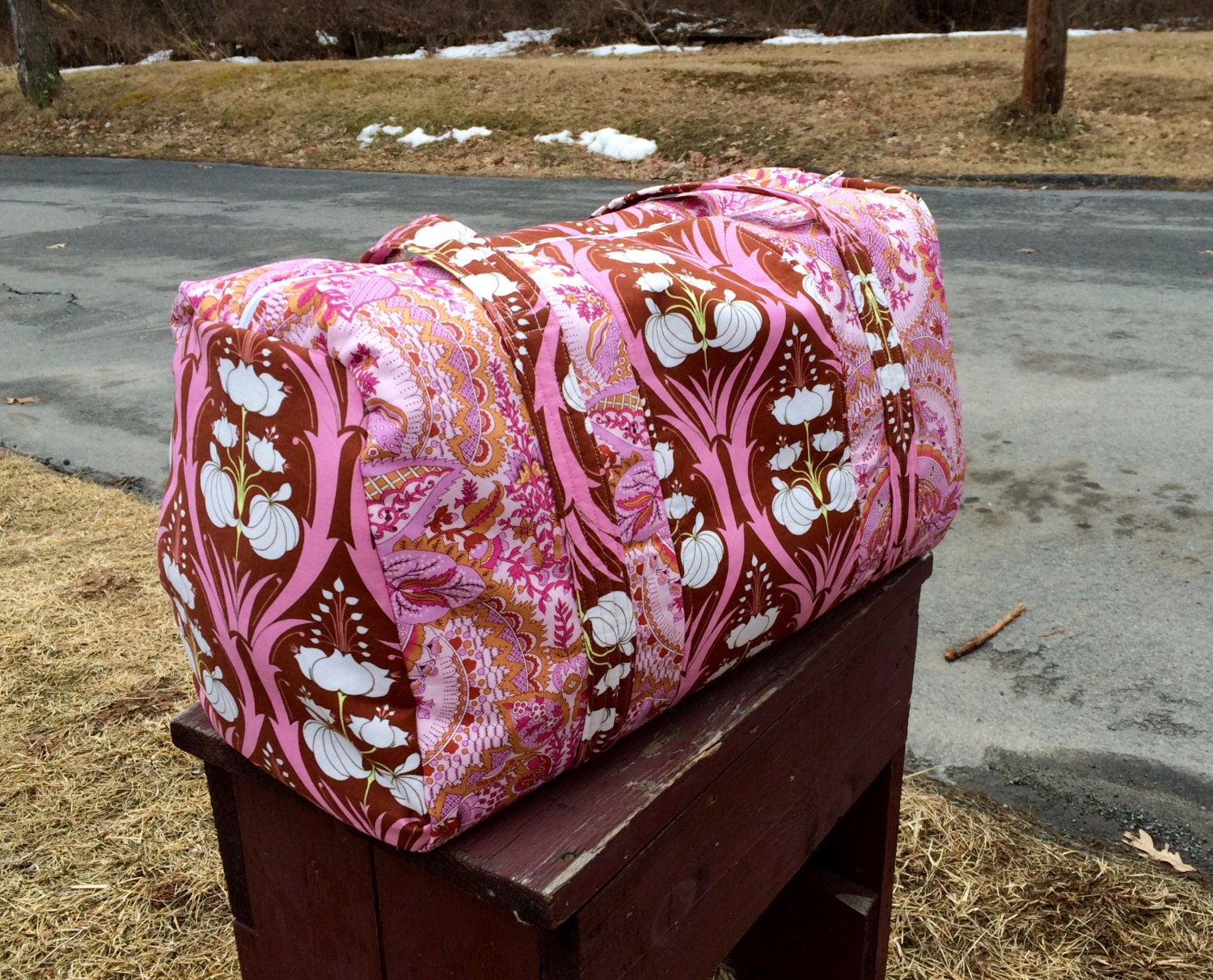 Duffel Bag Fabric Tote/Duffle Bag for Women by DrawThatPig