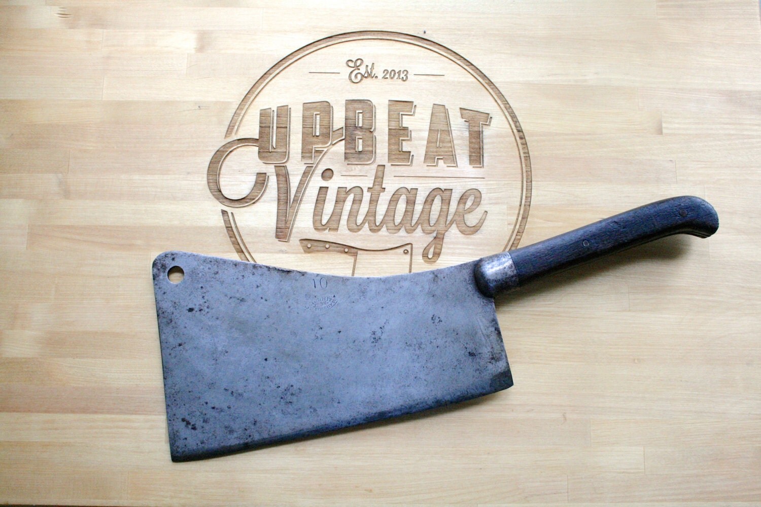 XL Antique Meat Cleaver / L.&I.J. White Co. Buffalo NY / Ten