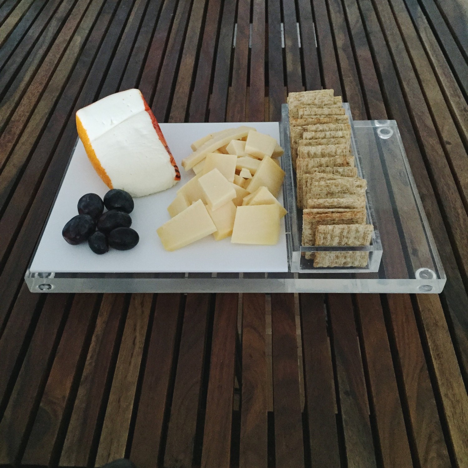 Vintage Lucite Cheese Board . Mid Century Modern Cheese Board