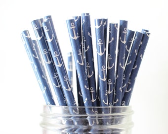 Anchor Straws, Nautical Decor, Boat Party, Nautical Wedding Decor, Anchor Shower, Anchor Themed Party, Sailor Party, Bridal, Baby Shower
