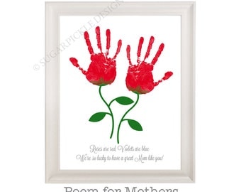 Gift for Mom, Mom's Birthday Gift, Mother's Day gift, Handprint, Kids gift to a Mother, Kids gift to mom idea