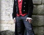 Man's Velvet 'Pirate Style' Drop Back Coat