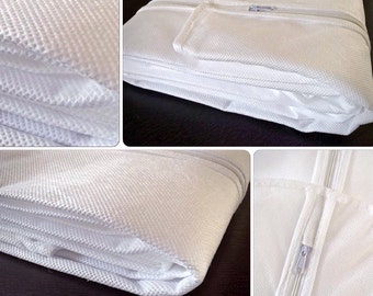 Bridal garment bag | wedding dress bag | breathable dress bag | WHITE