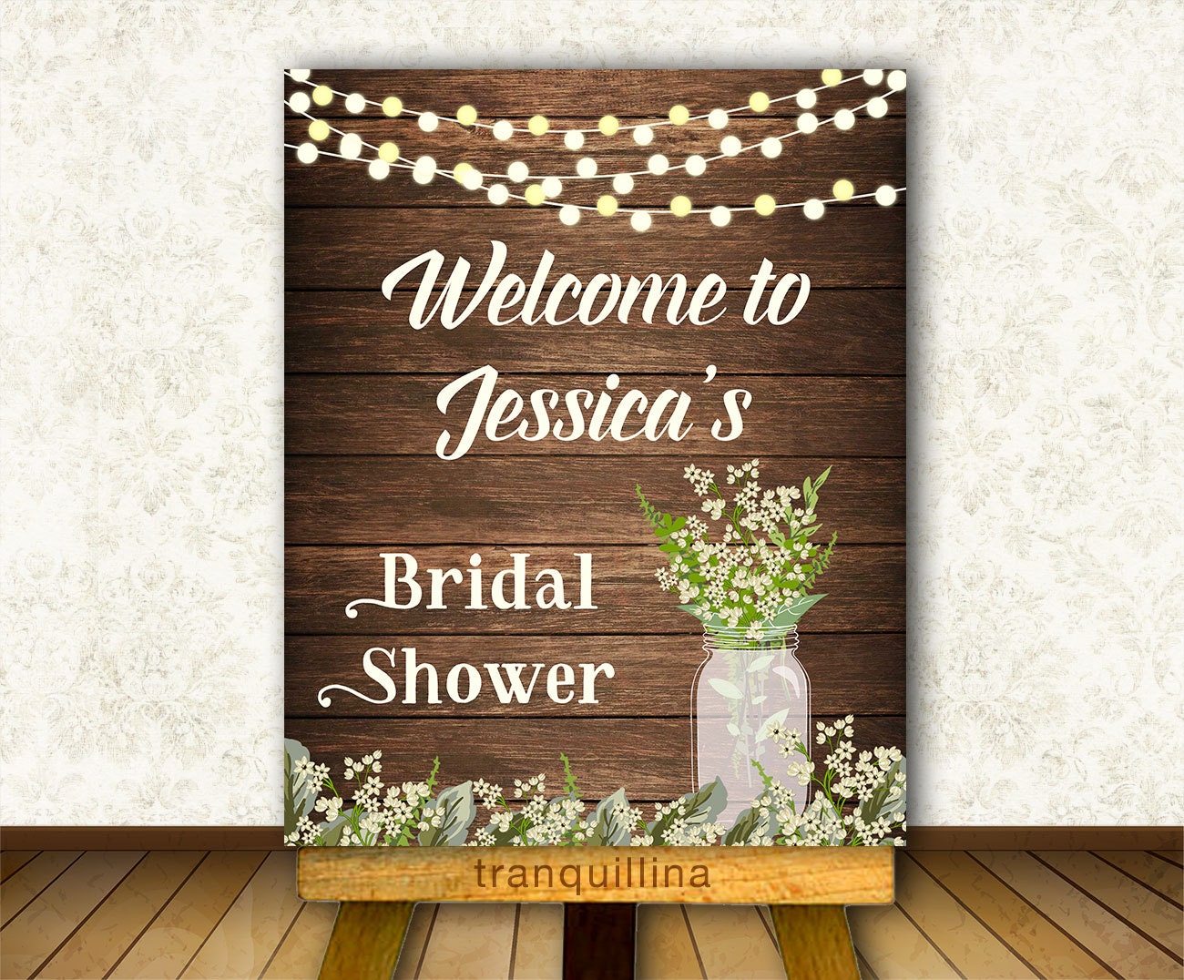 Rustic Welcome Sign Printable Wedding Welcome Sign Bridal