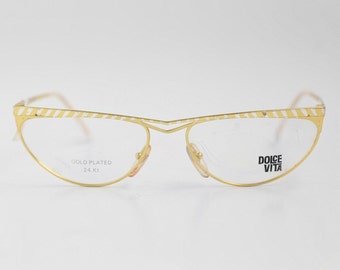 Gold plated eyeglass Etsy