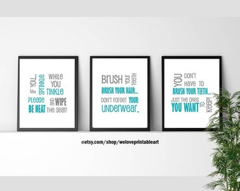 Bathroom Artwork kids bathroom art | etsy Bathroom Artwork kids bathroom art | etsy
