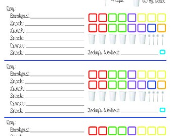 21 Day Fix Tracking Sheet 1200 Calorie by AllisonRainsDesigns