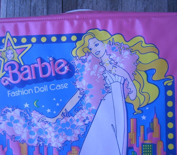 1970s Vintage Pink Barbie Case/Tote/Box 1977 Superstar Barbie Case