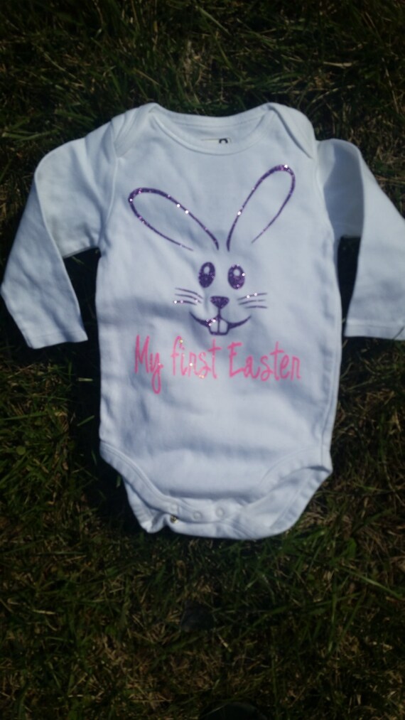 Items similar to My first Easter Personalized Onesie. Baby Girl