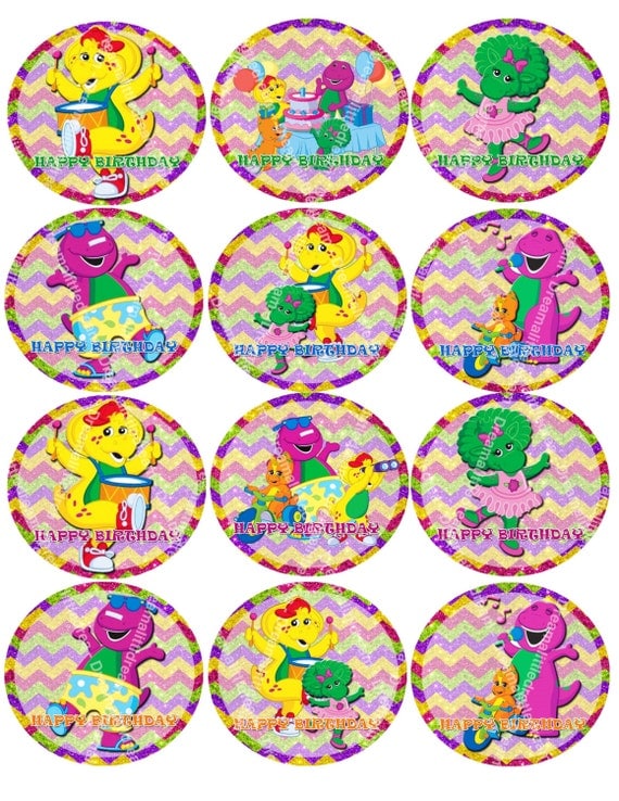 Barney Printable Stickers Barney Printable Stickers