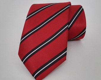 Items similar to Vintage men's necktie, The RACK designer tie red ...
