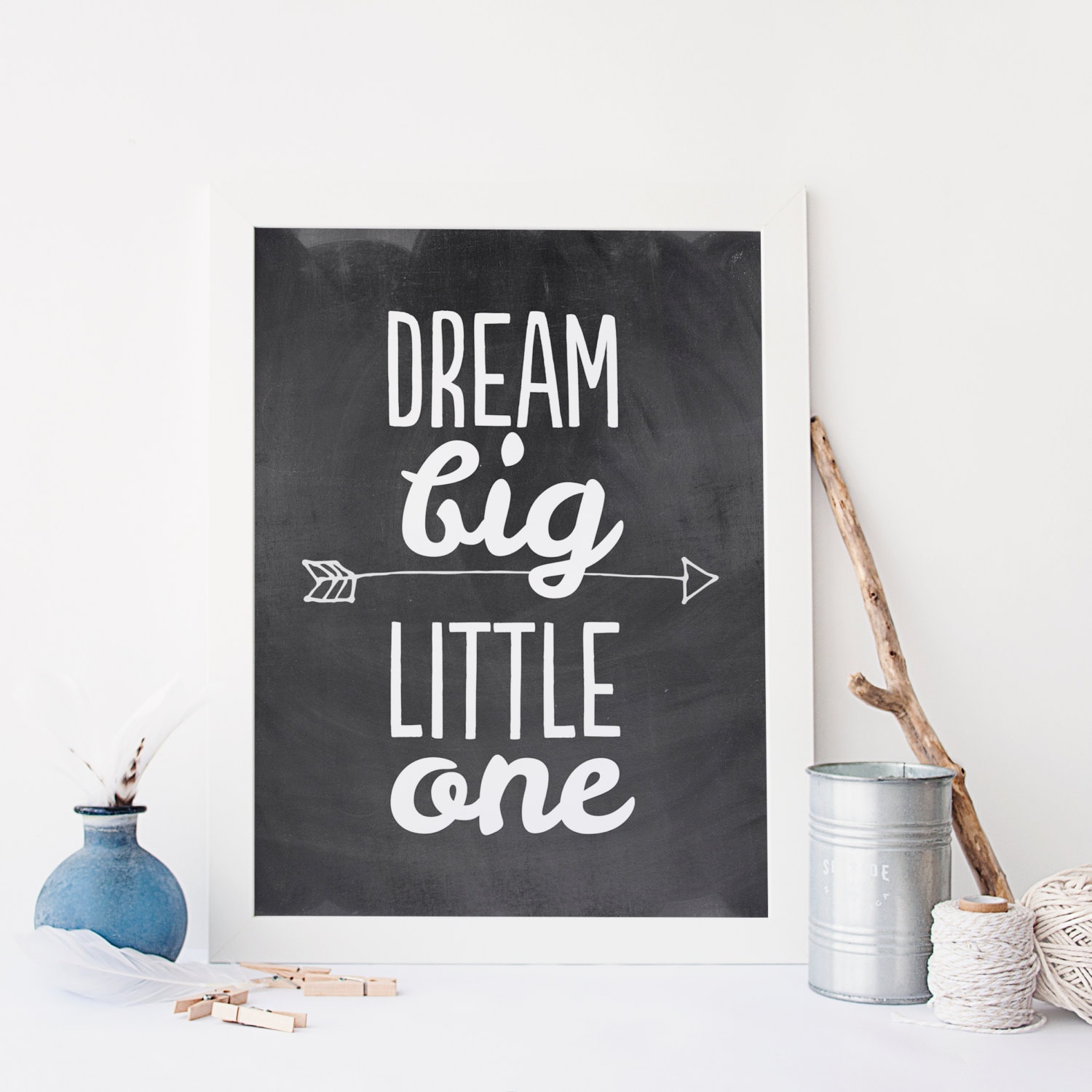 Nursery Printable Dream Big Little One 8x10 Nursery Art