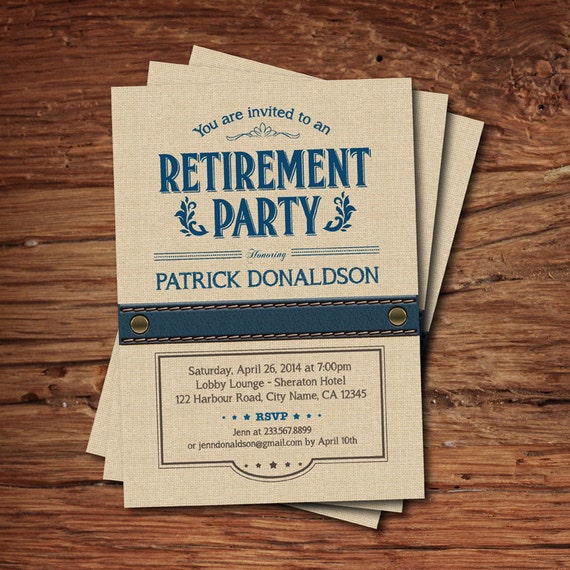 Invitations Templates Men Retirement 2