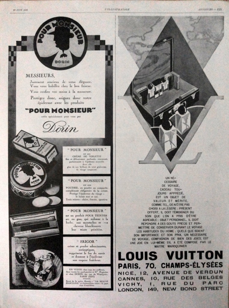 Louis Vuitton advertising vintage ad French magazine by OldMag