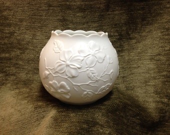 Vintage AK Kaiser Dogwood Bowl Vase, Marked 653, Made in West Germany,