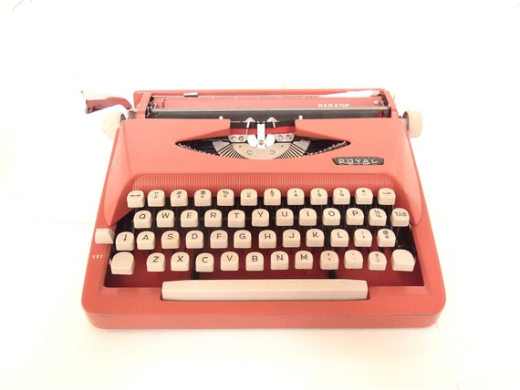 working pink typewriter royal parade with by thespectaclednewt