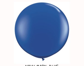 Wedding Balloon, Wedding Reception Balloon, Bridal Shower Balloon, Baby Shower Balloon - 36" Round Navy Dark Blue Balloon Only