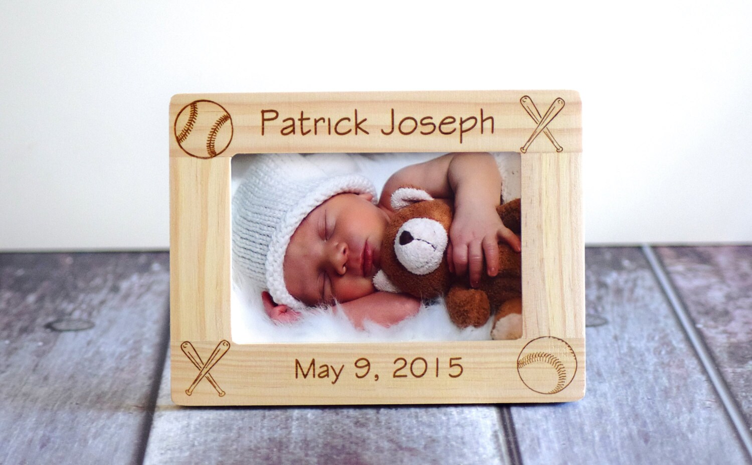 Baby Picture Frame Newborn picture frames by CustomWoodWonders