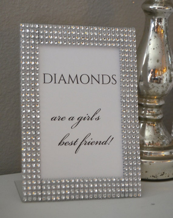 Items similar to Bling Collection * Rhinestone Wedding 5x7 Frame with