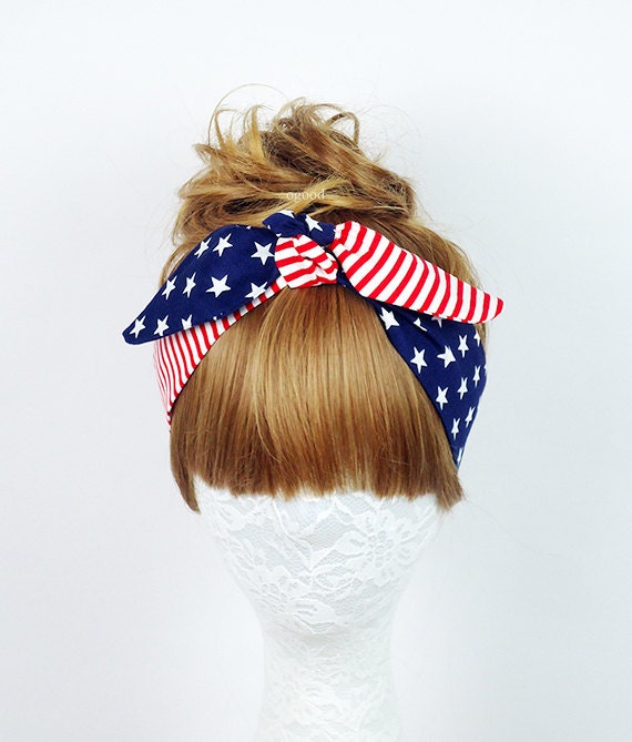 American Flag Headband Hair Wrap Workout Headband Women By Ogood 8502