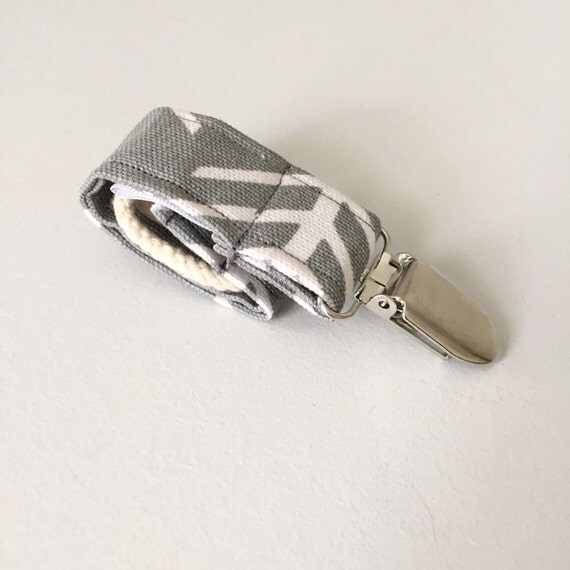 Pacifier Holder Pacifier Clip Hipster Pacifier Clip Gray