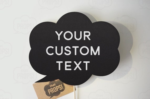 Custom Photo Booth Props Custom phrase bubble Custom by thatProps