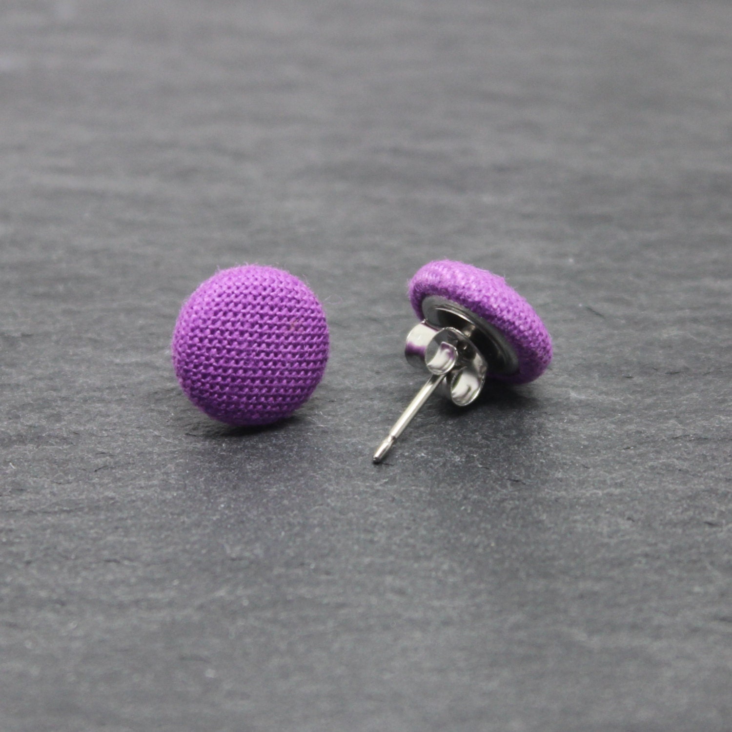 Purple Stud Earrings Purple Post Earrings by ThePatternRepeat