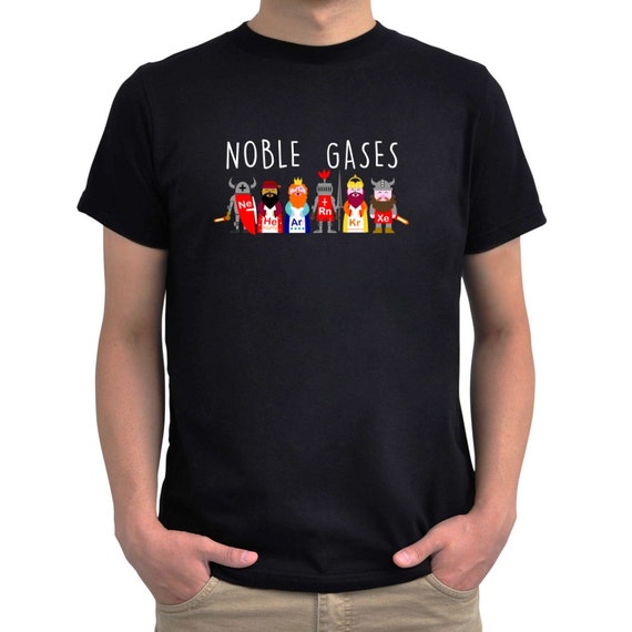 shirt black periodic table Noble Gases T table Shirt periodic by on Eddany Etsy