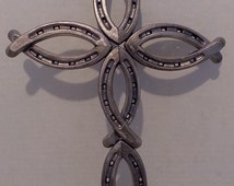 Christain Fish Horseshoe Cross