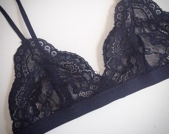 Black Lace Bralette 'Megan' by Thrill Factory