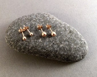 Tiny gold stud earrings, Gold earrings, 14k goldfilled post earrings, Gold pebble earrings, Simple gold stud earrings, Small round posts