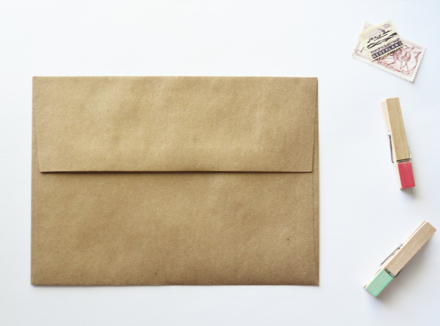 kraft brown envelope brown paper bag envelope a7 by CDesignsCards