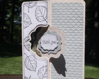 Thank You Card Made Entirely With 100% Recycled Handmade Paper