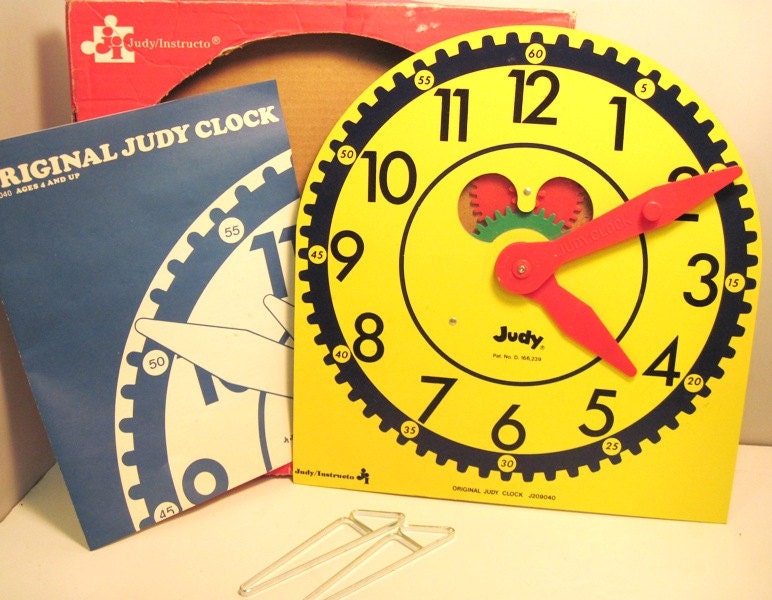 Vintage 1975 Original Judy Instructo Clock by SolindigoStudio